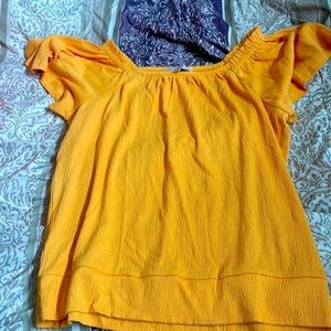 XL gold top from The Loft